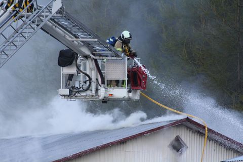 Firefighters at work.