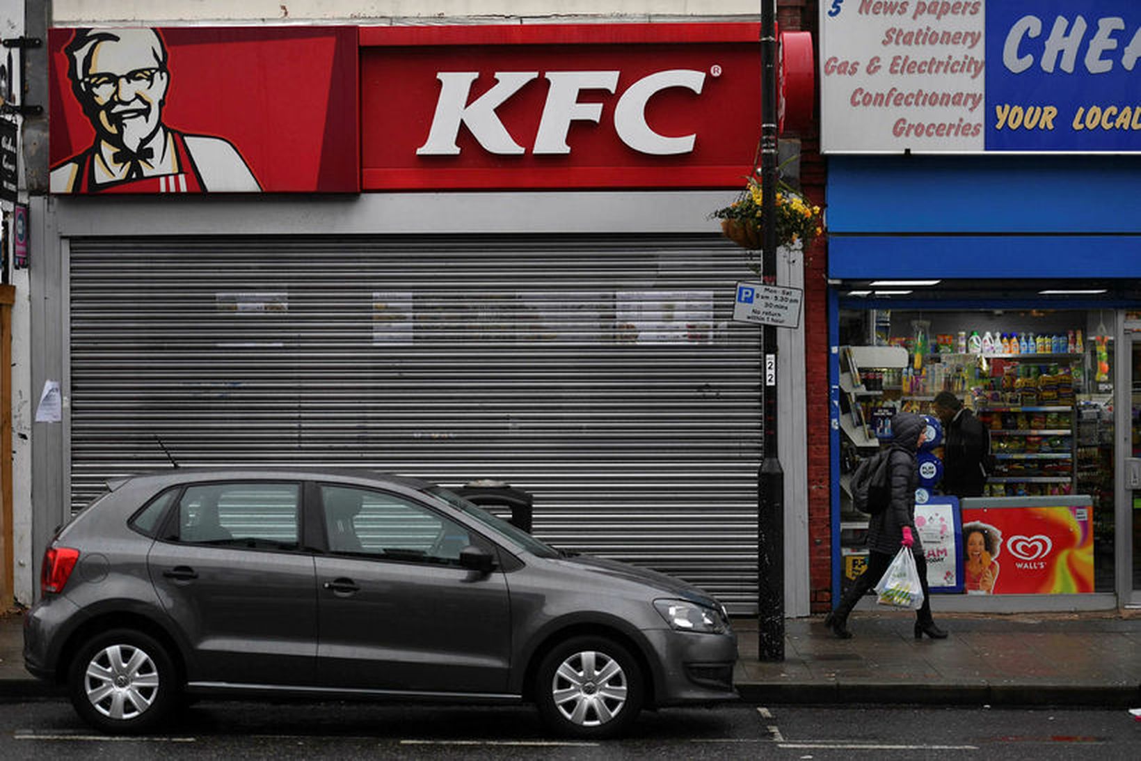 KFC hefur víða verið lokað í Bretlandi.