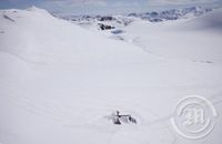 Snjosþungt halendi