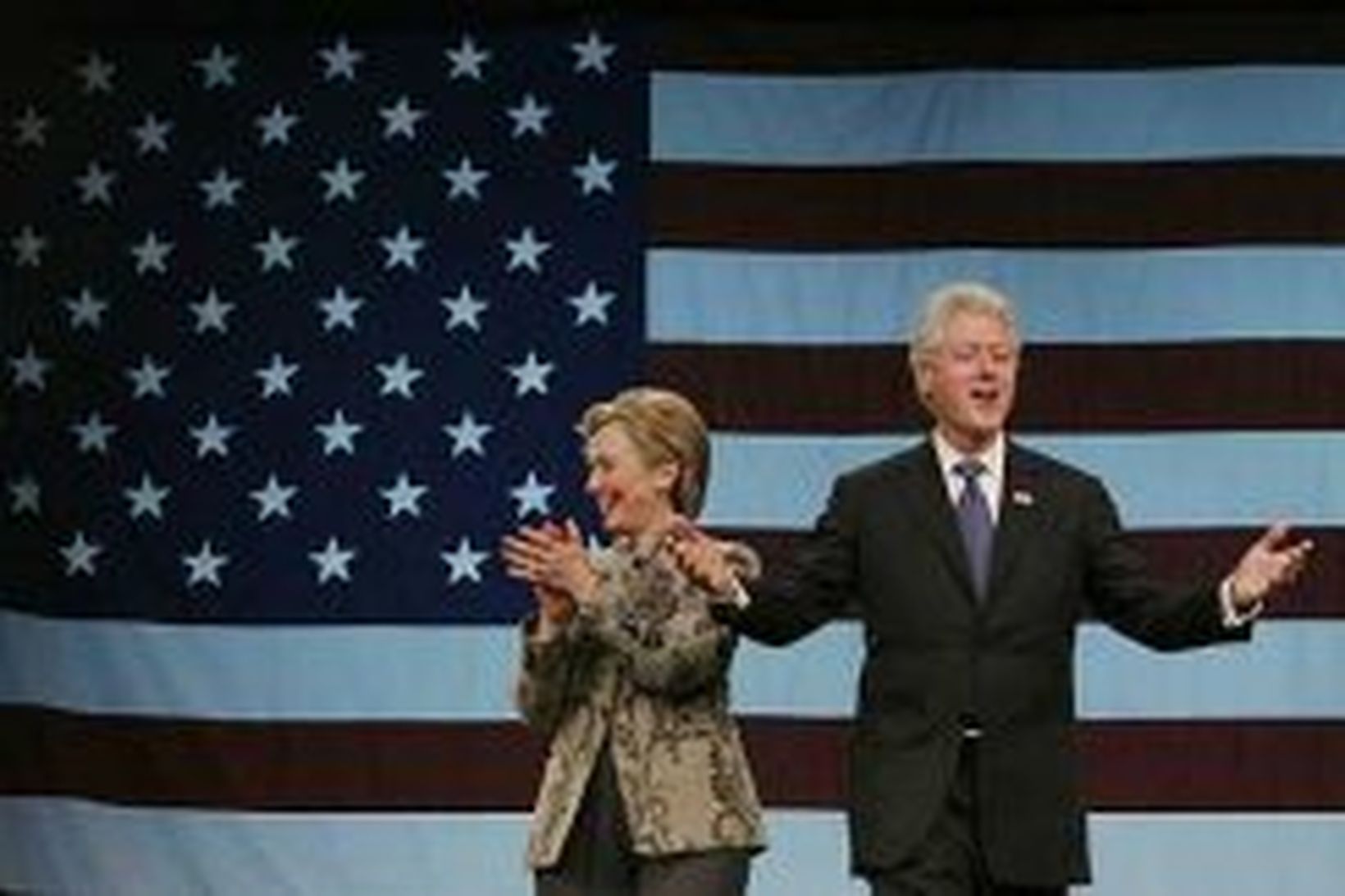 Hillary og BIll Clinton.