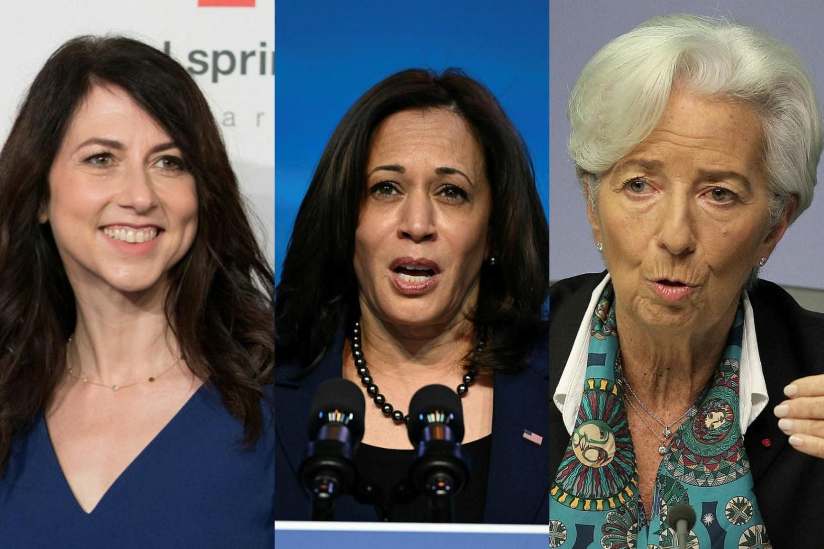 MacKenzie Scott, Kamala Harris og Christine Lagarde eru þrjár valdamestu …