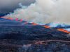 View over the eruption sites yesterday.