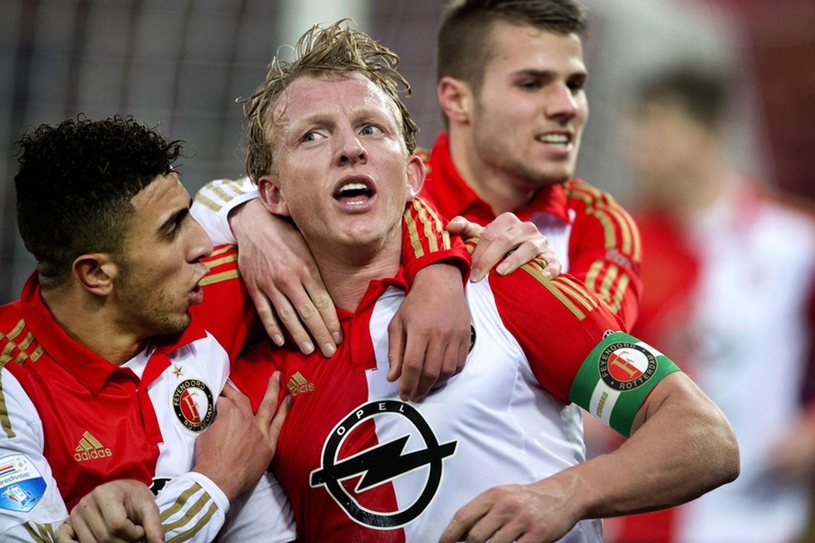 Dirk Kuyt fagnar marki fyrir Feyenoord fyrir nokkrum árum.