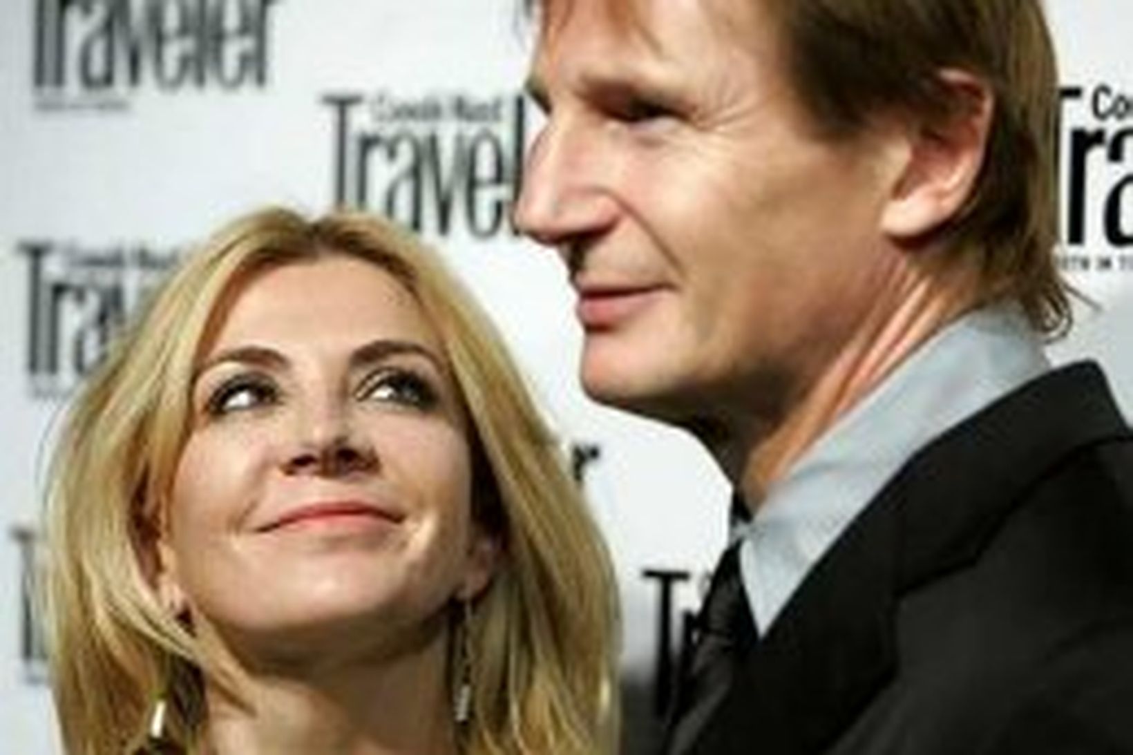 Liam Neeson með eiginkonu sinni Natasha Richardson.