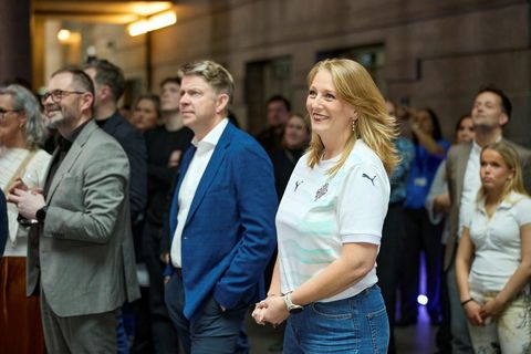 Bogi Nils Bogason forstjóri Icelandair og Lilja Björk Einarsdóttir bankastjóri Landsbankans.