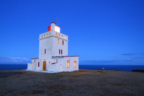 The Dyrhólaey lighthouse.
