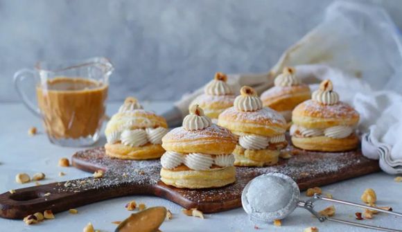 Vegan „Paris-Brest“ bollur fyrir sælkera