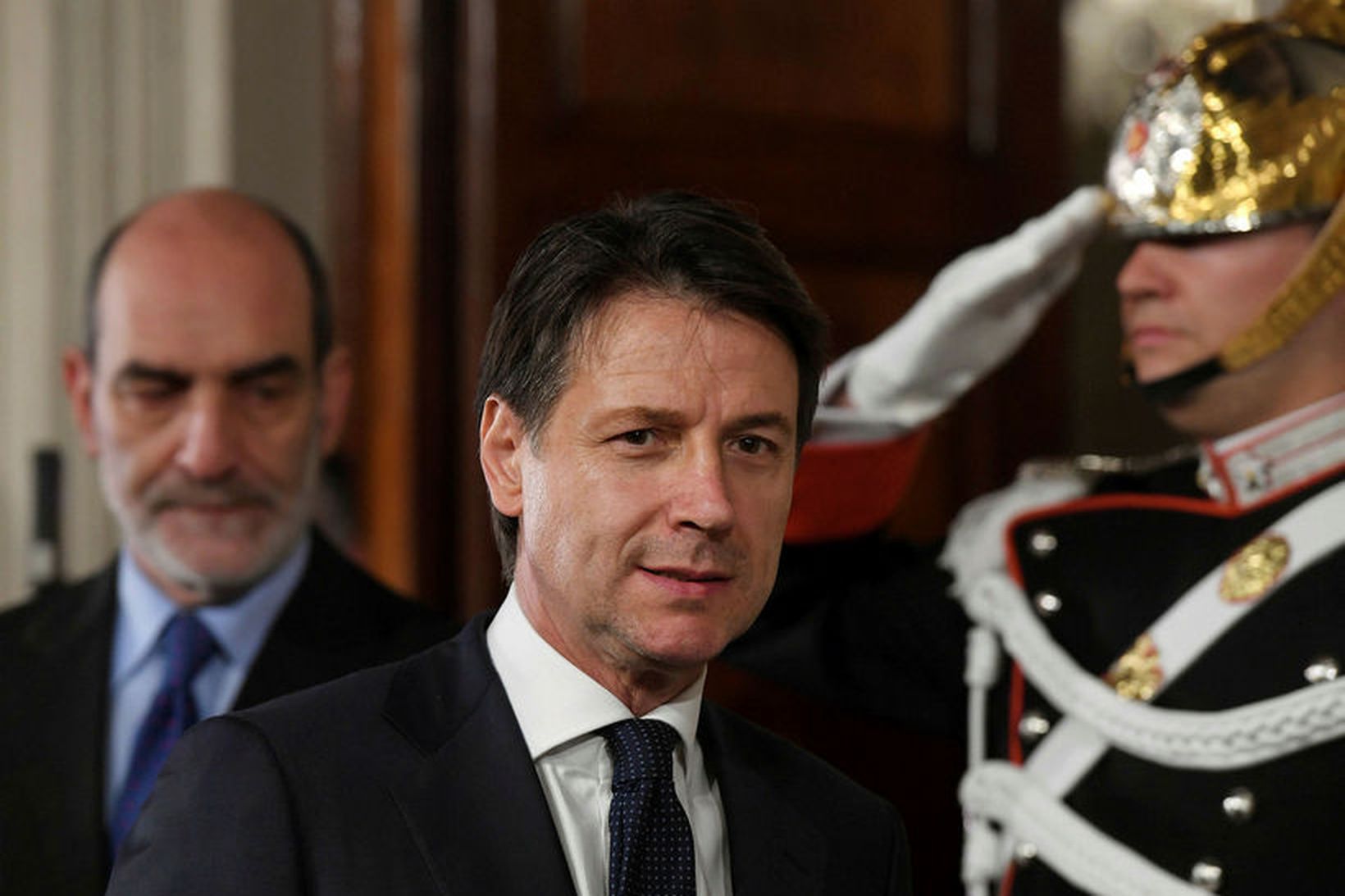 Giuseppe Conte kynnti nýjan lista yfir væntanlega ráðherra í forsetahöllini …