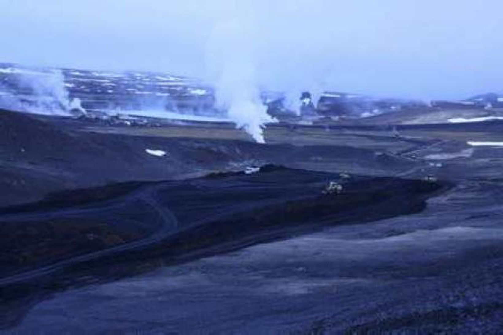 Landmótunarframkvæmdir eru hafnar við Bjarnarflag.