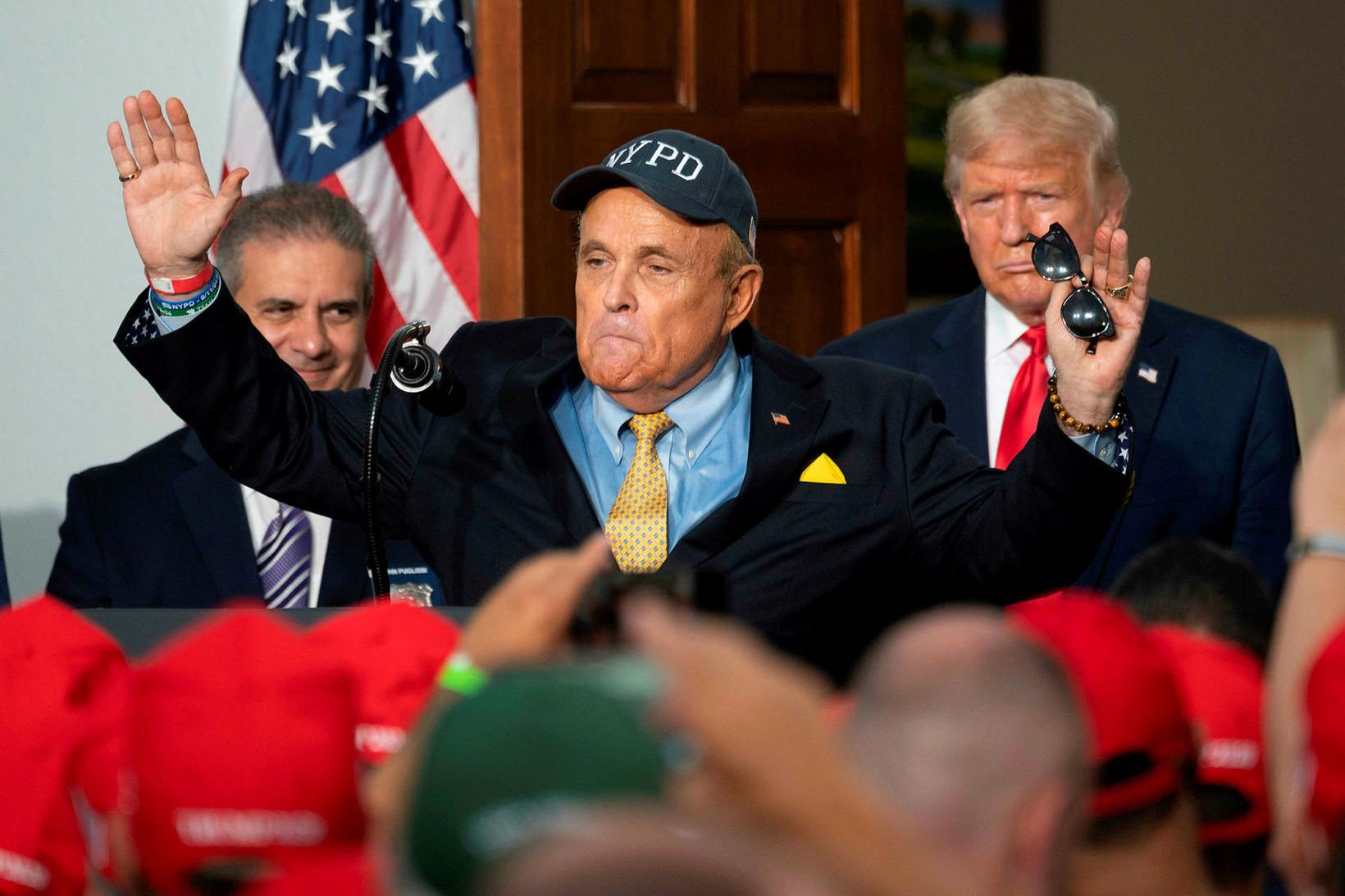 Rudy Giuliani heldur ræðu í ágúst síðastliðnum. Donald Trump, til …