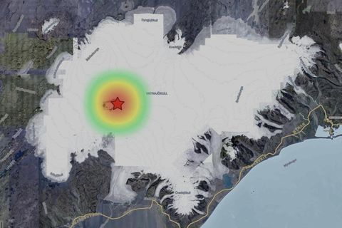 The earthquake originated close to Mt Grímsfjall in Vatnajökull glacier.