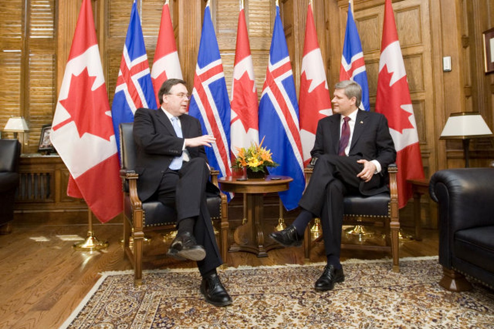 Canadian Prime Minister Stephen Harper meets Stephen Harper, forsætisráðherra Kanada, …