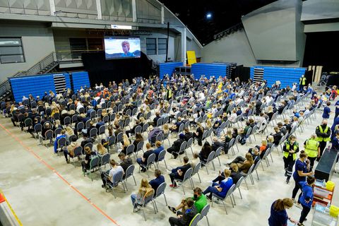 From Laugardalshöll sports center.
