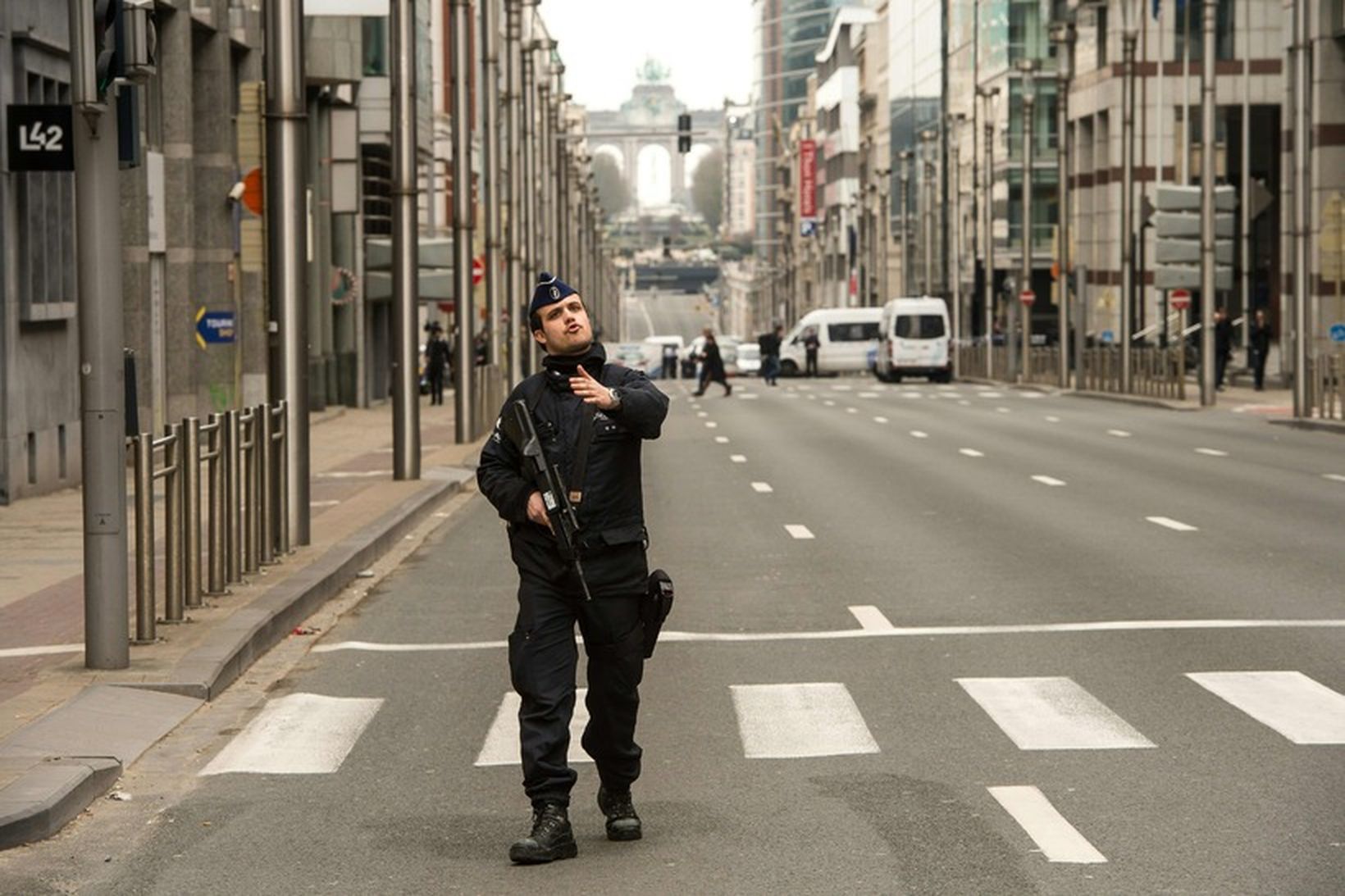 Skrifstofan stendur við Rue de la Loi í Brussel.