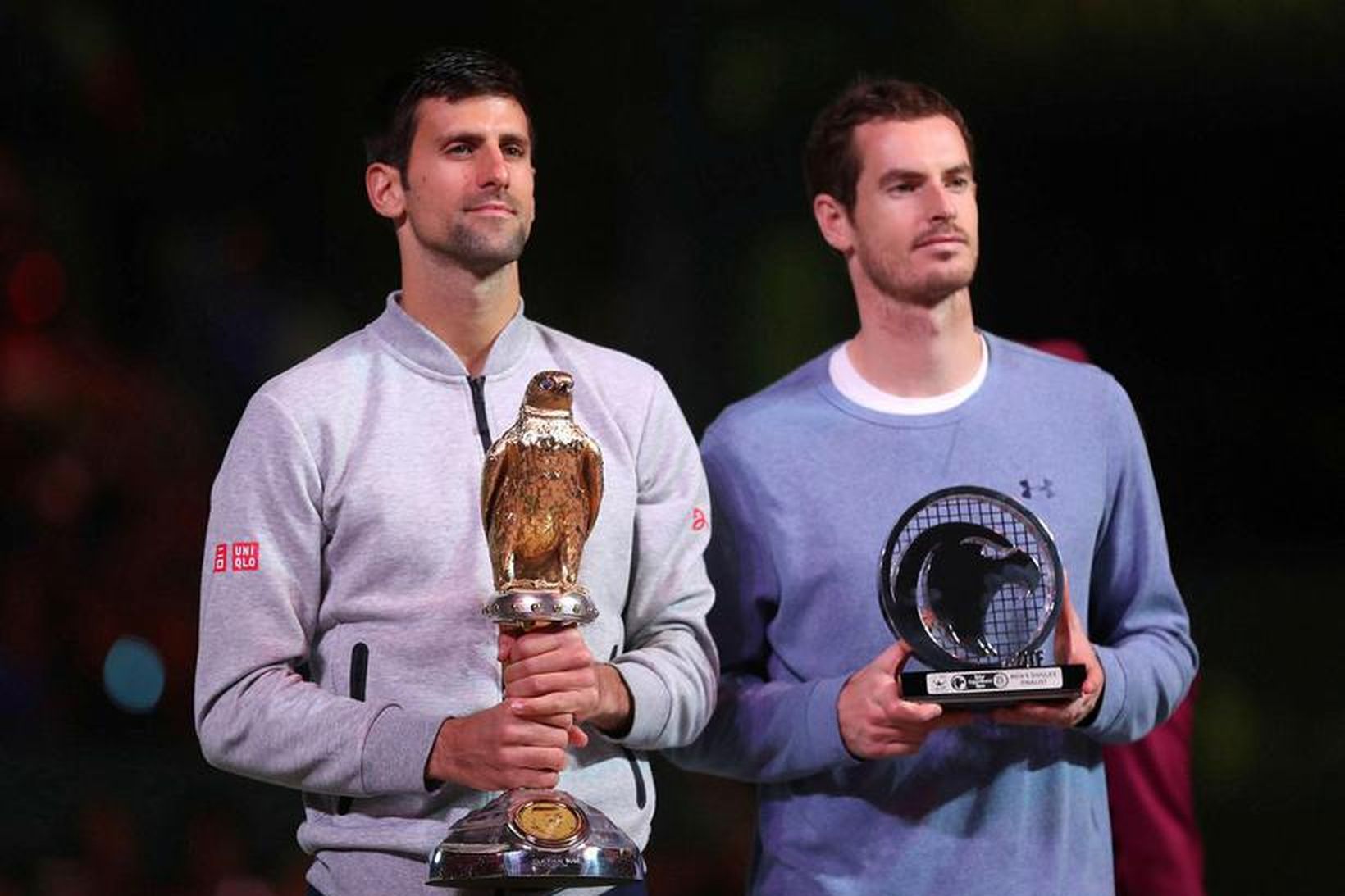 Novak Djokovic og Andy Murray.