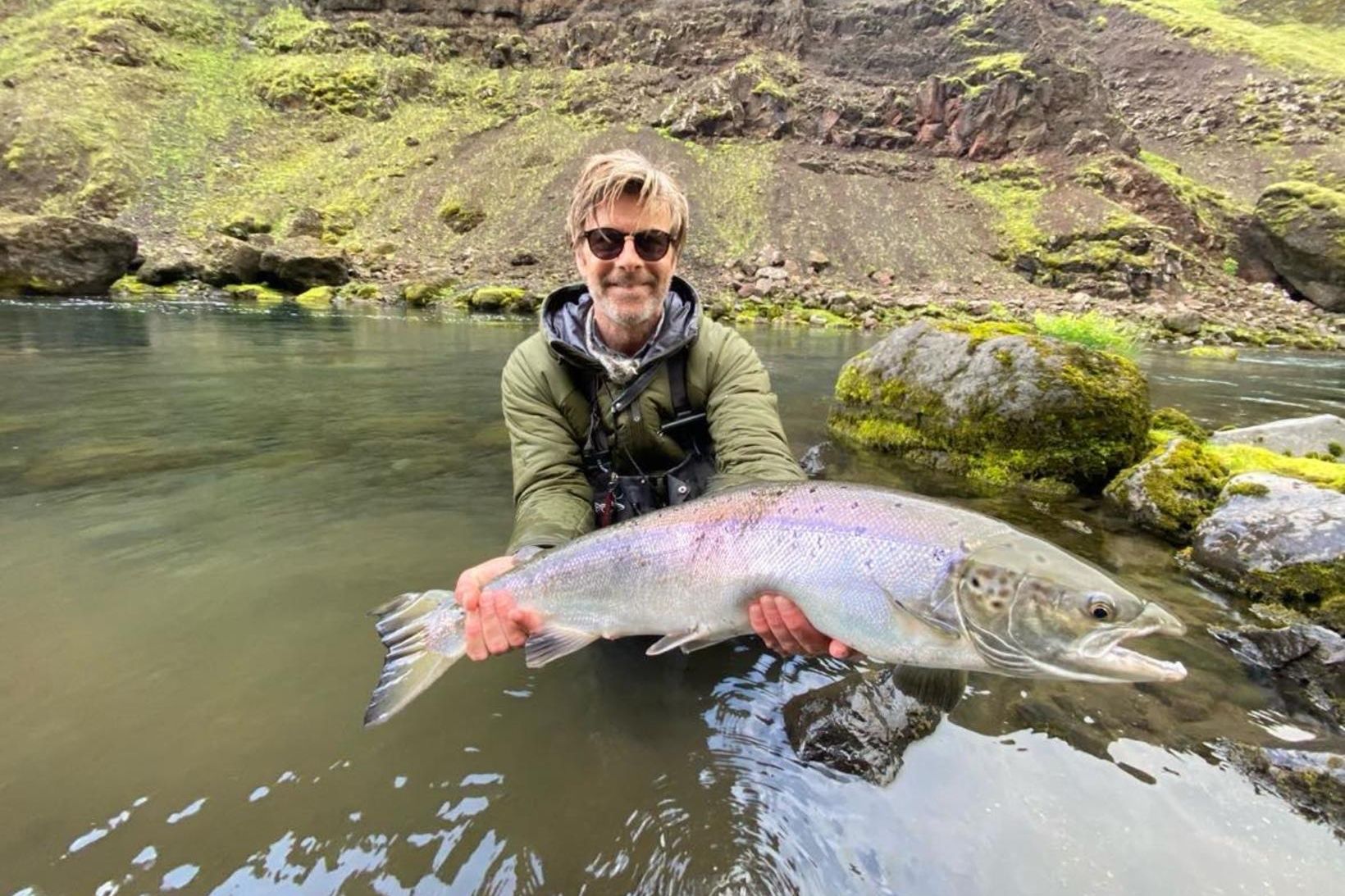 Finnur Harðarson leigutaki og landeigandi að Stóru Laxá með einn …