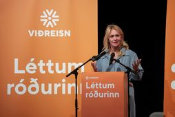 Þorgerður Katrín Gunnarsdóttir, formaður Viðreisnar, fór um víðan völl í ávarpi sínu á haustþingi flokksins.