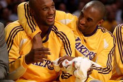 Lamar Odom og Kobe Bryant er þeir léku saman fyrir Los Angeles Lakers.