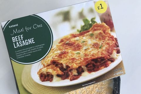 Lasagna from the Iceland chain of frozen foods.