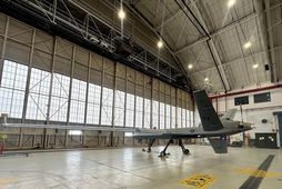 Ómönnuð eftirlitsflugvél Bandaríkjahers, af gerðinni MQ9 - Reaper, kom til landsins nýverið.