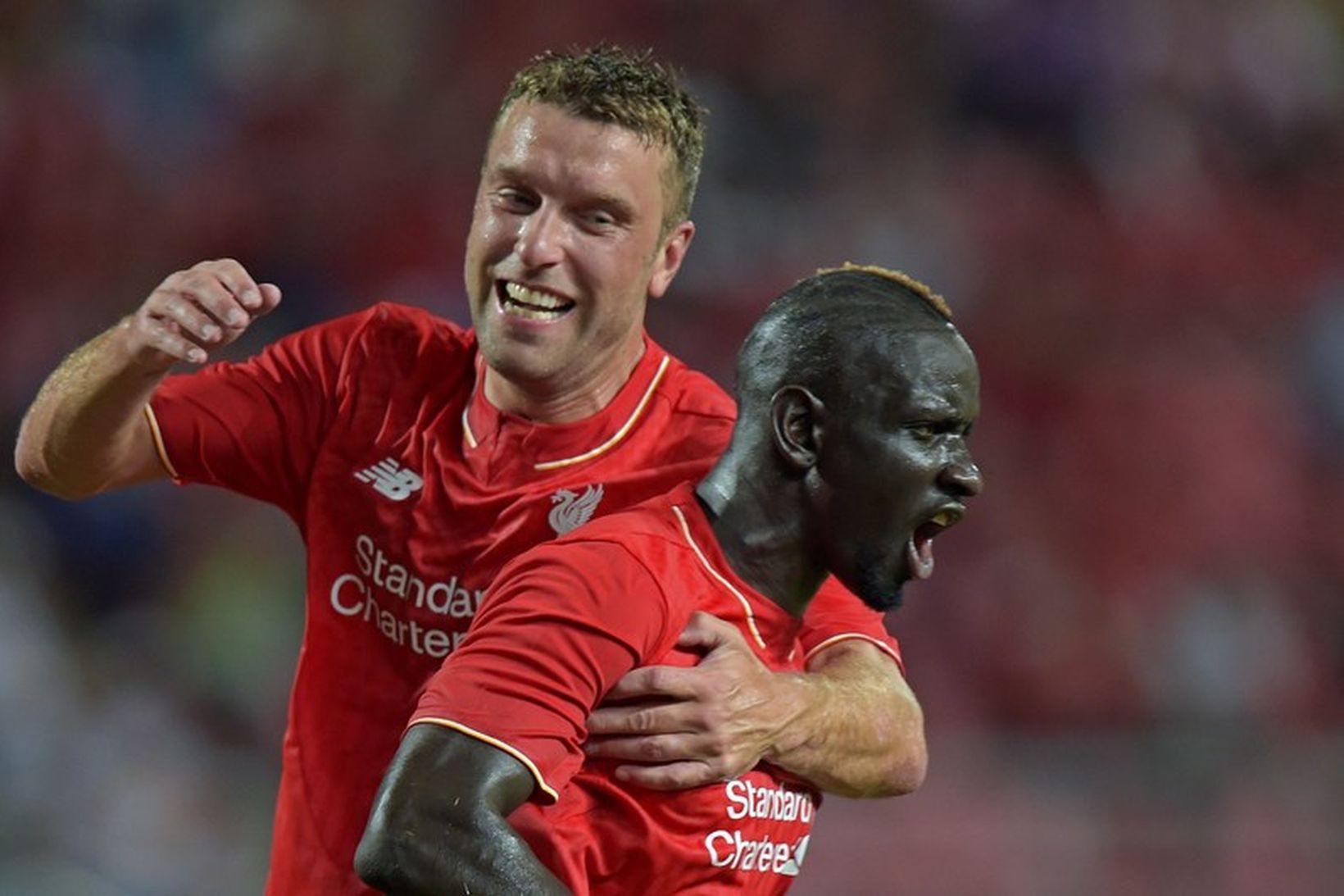 Rickie Lambert og Mamadou Sakho.