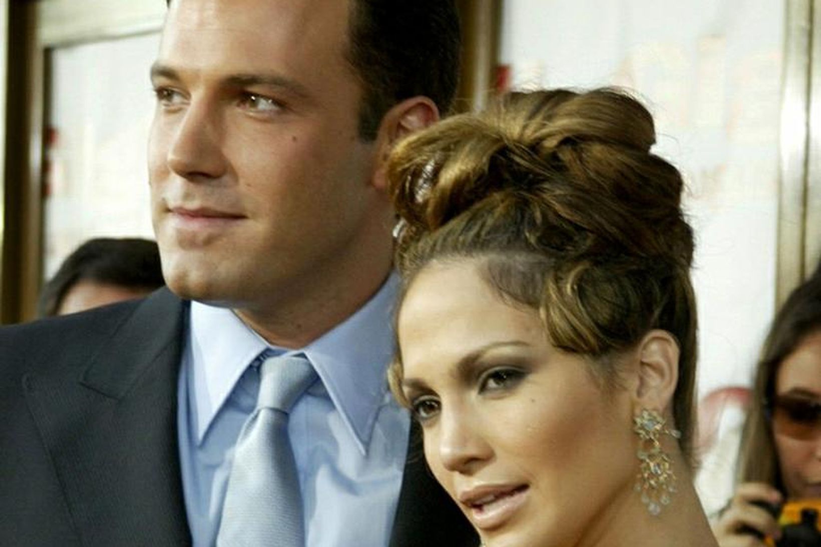 Ben Affleck og Jennifer Lopez árið 2003. Þau eru byrjuð …