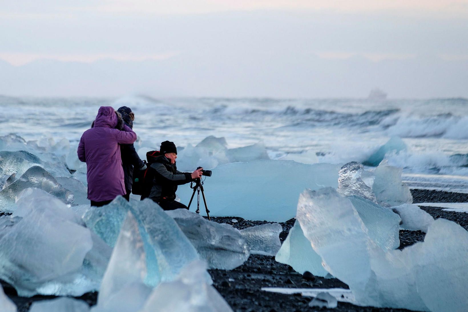 Leyfa hádegisverð og þyrlulendingu við Jökulsárlón