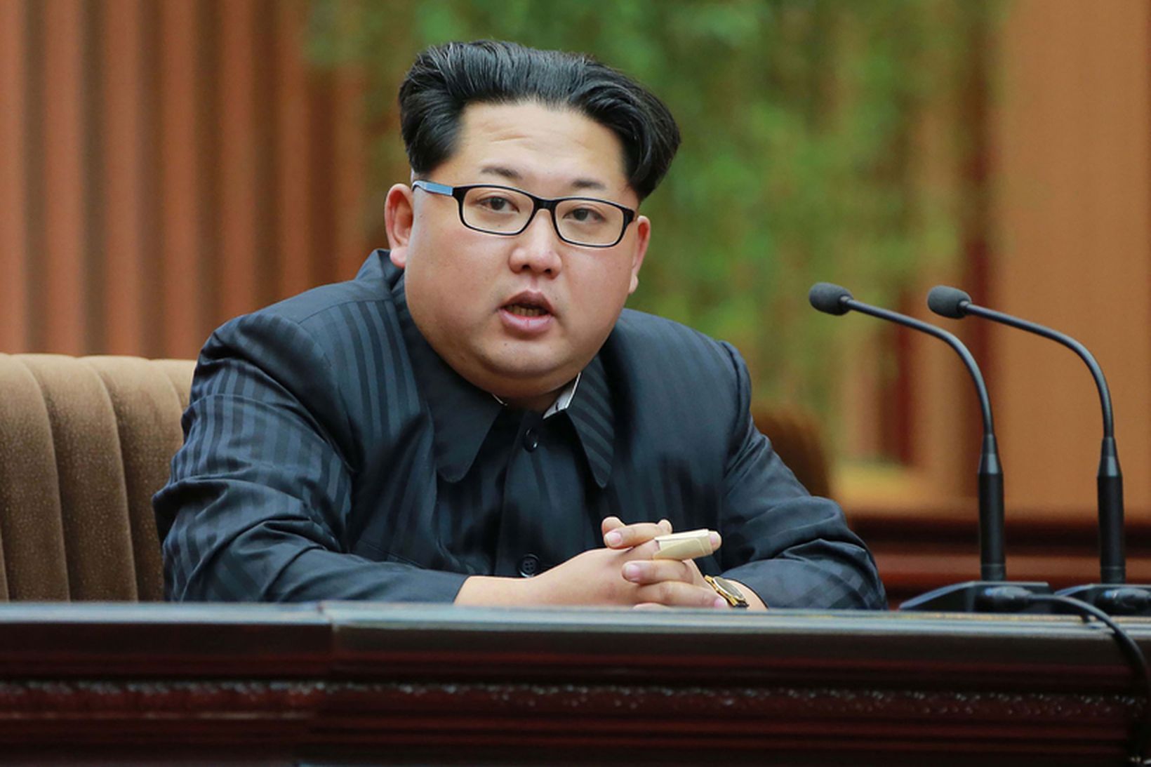 Kim Jong-Un leiðtogi Norður-Kóreu.