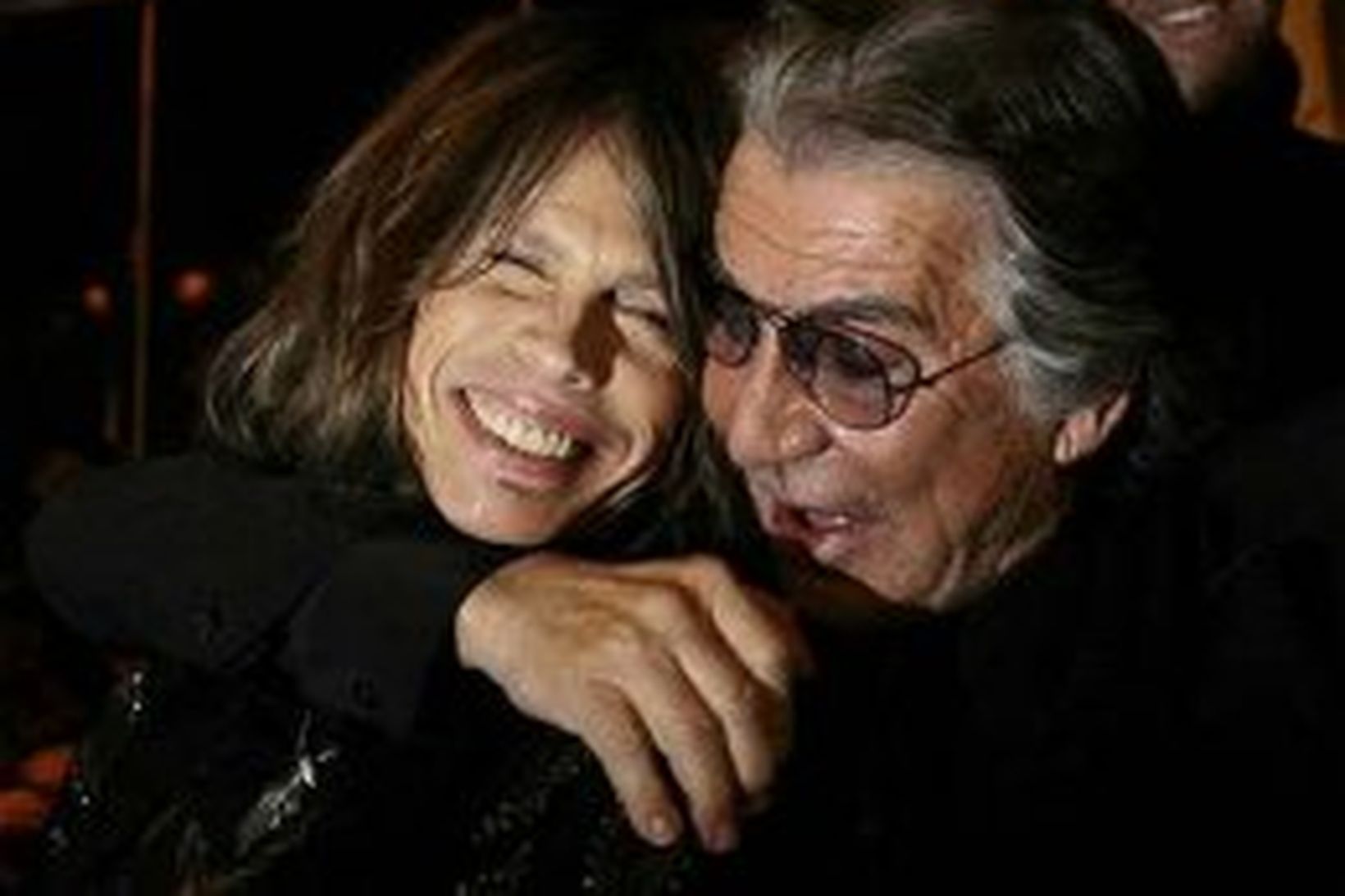 Söngvarinn Steven Tyler ásamt Roberto Cavalli