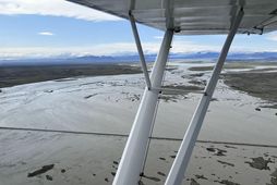 Jökulhlaupið hófst á laugardag.