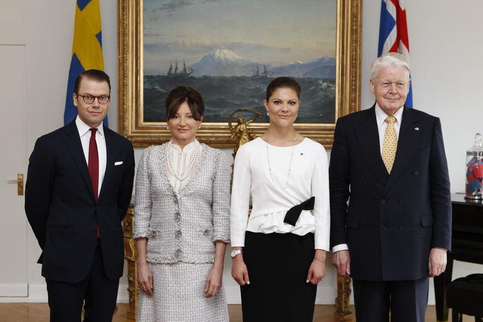 Daníel prins, Dorrit Moussaieff forsetafrú, Viktoría krónprinsessa og Ólafur Ragnar Grímsson, forseti Íslands