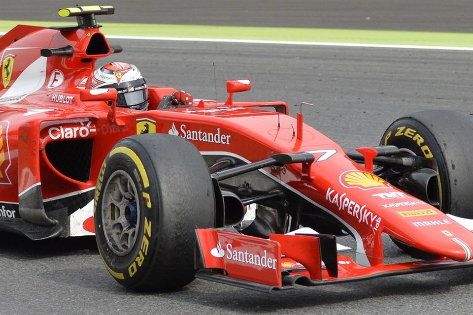 Kimi Räikkönen á seinni æfingunni í Monza.
