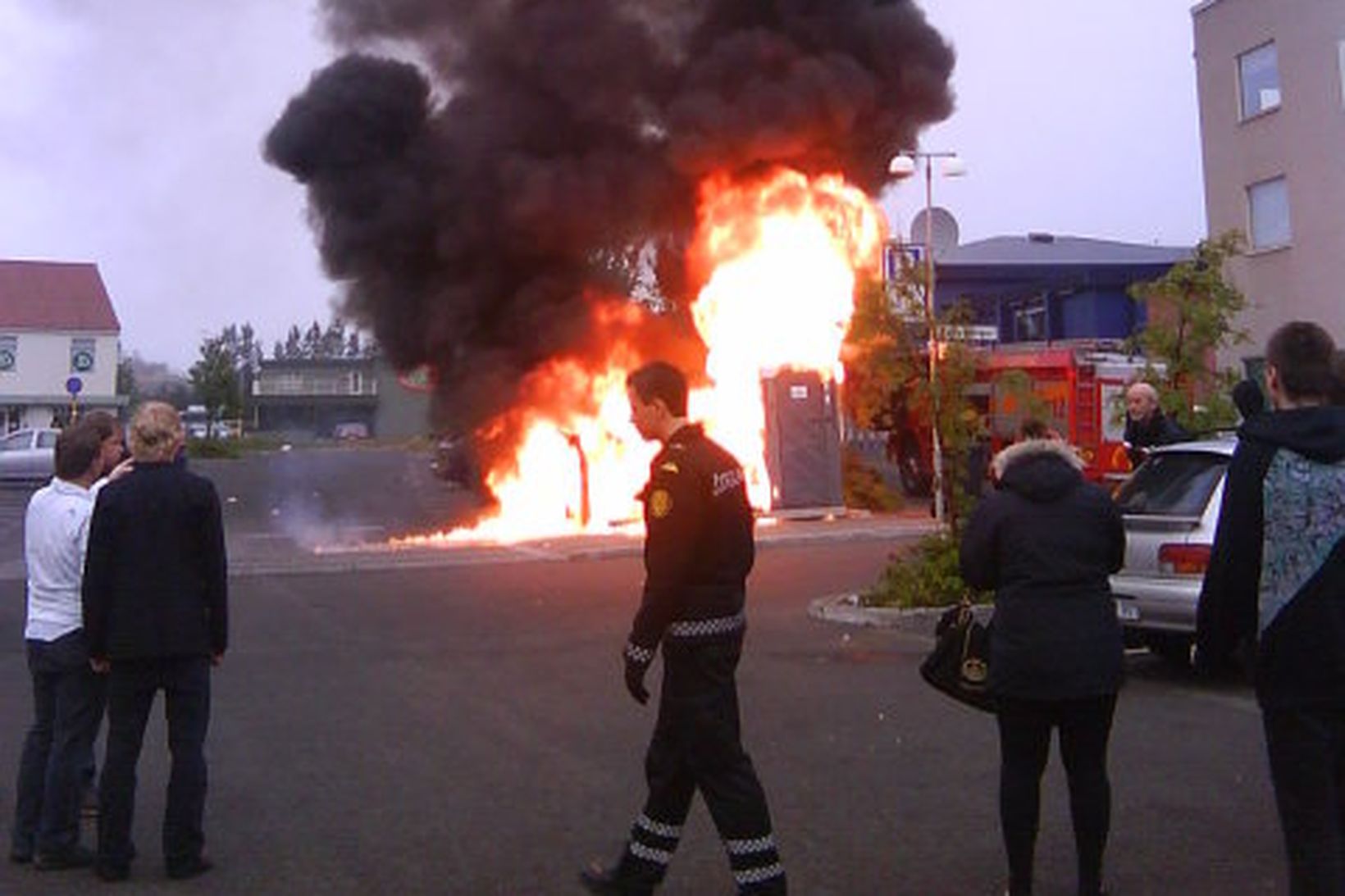 Glatt logaði í kömrunum.