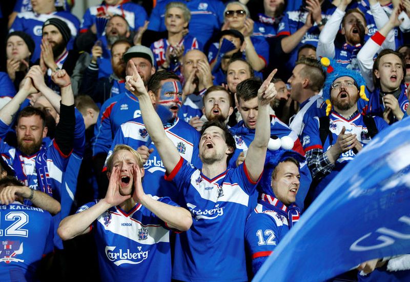 Icelandic football fans.