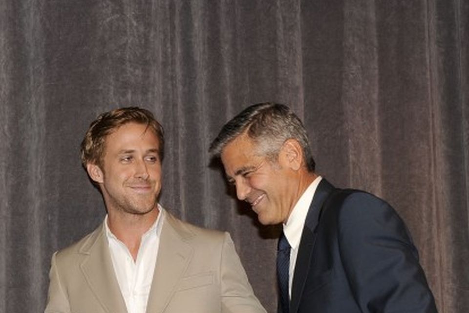 Gosling og George Clooney. Þeir léku saman í myndinni Ides of March.