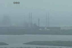 Falcon 9-eldflaugin sprakk í loft upp kl. 9:07 að staðartíma á Flórída í gær.