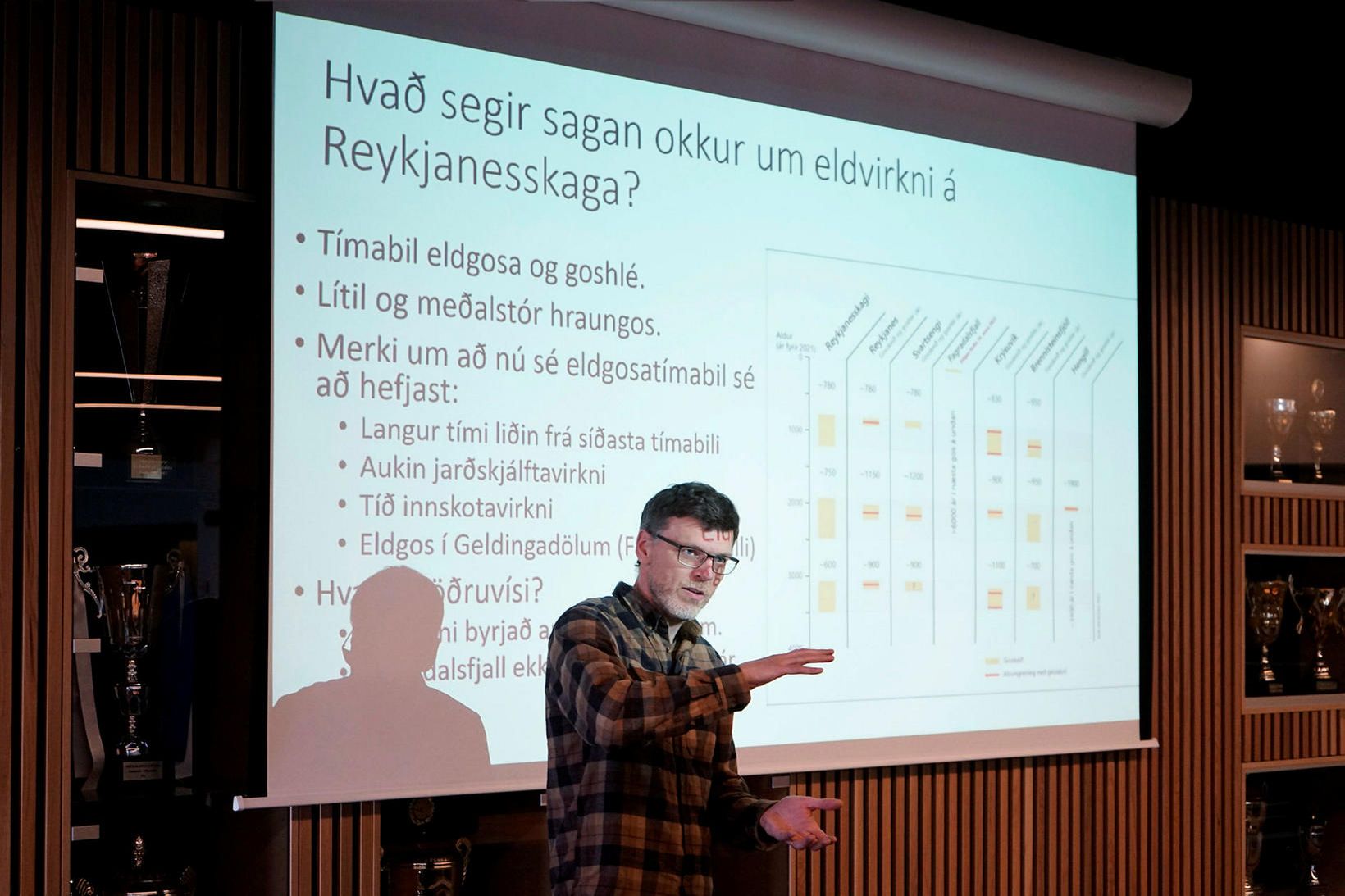 Björn Oddsson hjá Almannavörnum hélt erindi á fundinum.