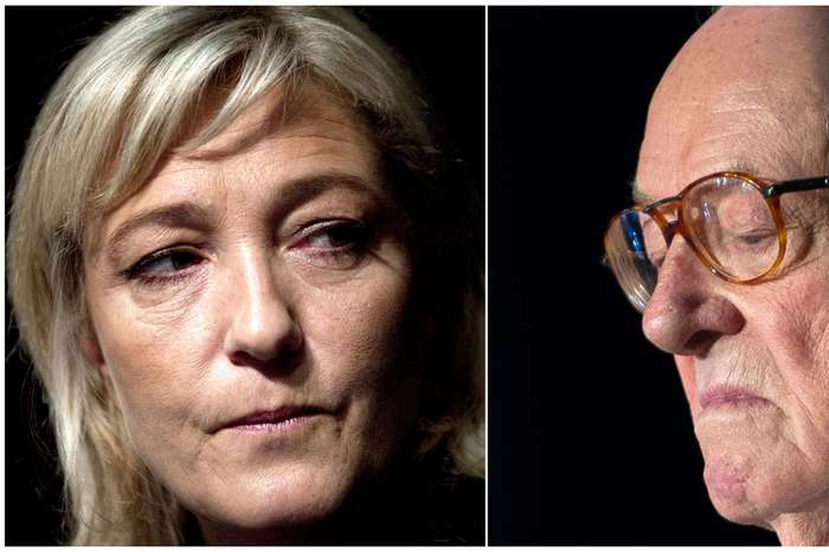 Feðgin: Marine Le Pen og Jean-Marie Le Pen