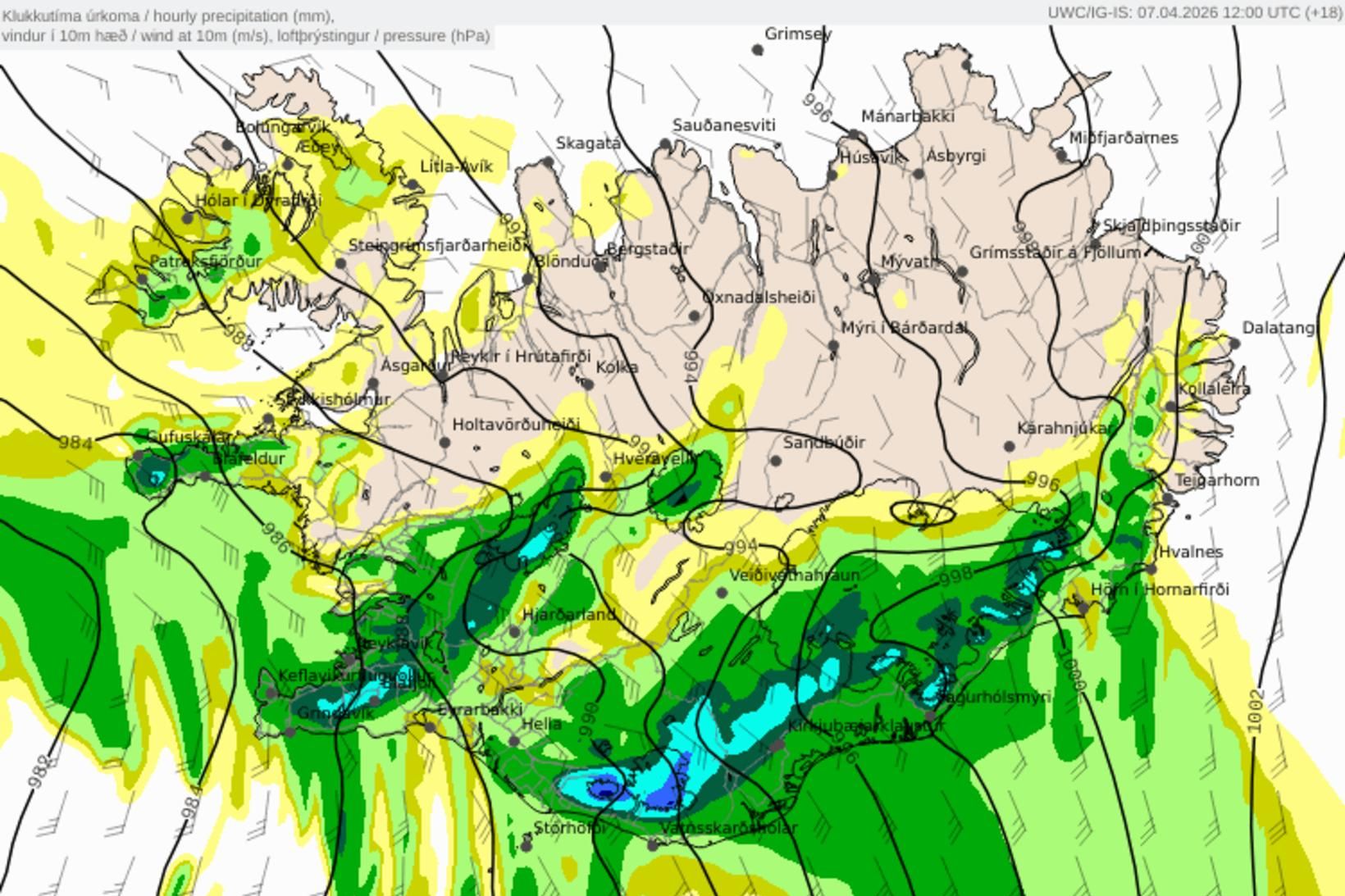 Skriðuhætta kann að skapast en lægðin annars lítil