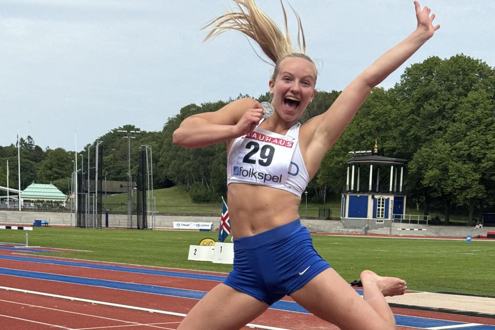 Ísold Sæv­ars­dótt­ir náði EM U20 lágmörkum í dag.