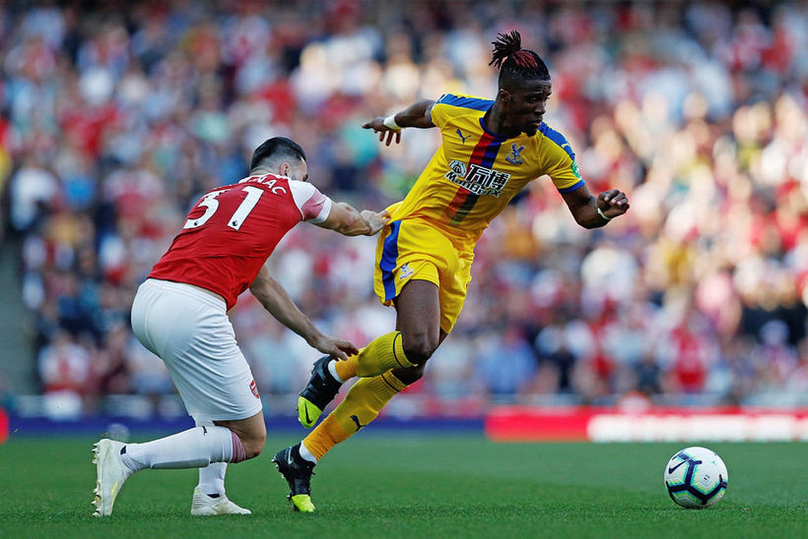 Wilfried Zaha átti frábæran leik fyrir Crystal Palace gegn Arsenal …
