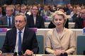 Ráðstefna Draghi og von der Leyen á ráðstefnu sem haldin var í tilefni af því að ár er síðan Draghi skilaði skýrslu um samkeppnishæfni ESB.