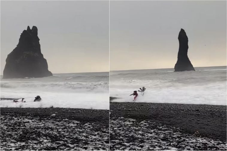 Dangerous incident caught on video at Reynisfjara Black Beach