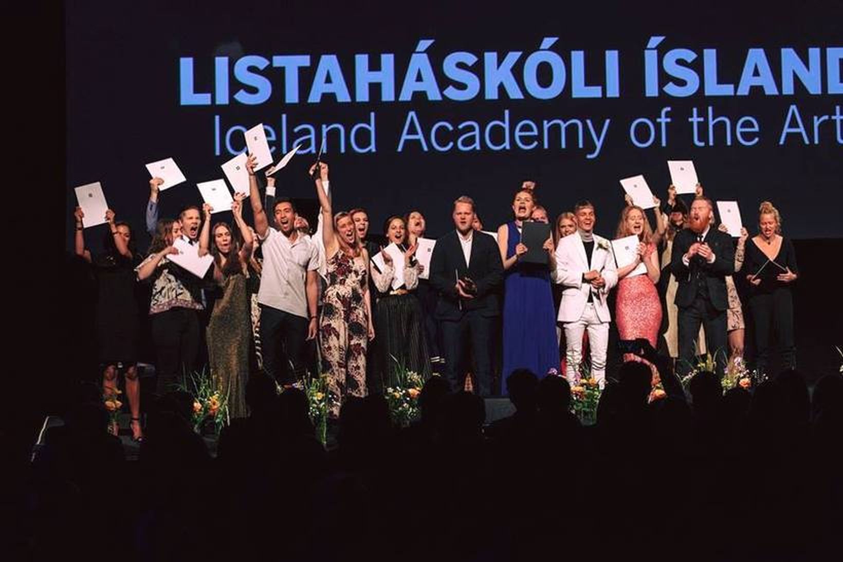 Frá útskrift Listaháskóla Íslands, 17. júní 2016.