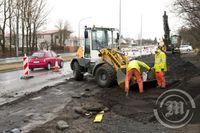 Grensásvegur þrengingar hafnar