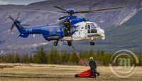 LHG Æfir sig með nýja Slökkvuskjóðu við Skorradal