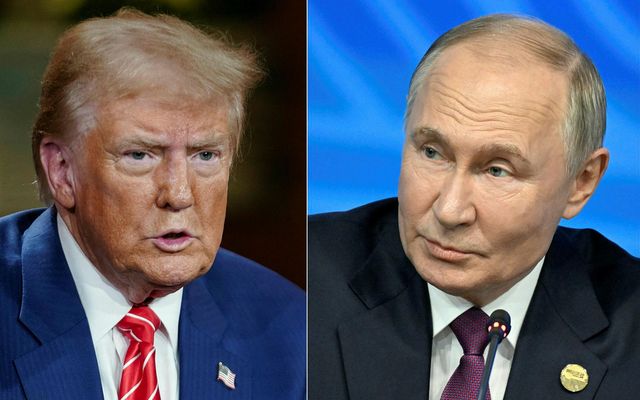 Donald Trump Bandaríkjaforseti og Vladimír Pútin, forseti Rússlands.