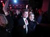 Alma Möller, Jóhann Páll Jóhannsson, and Kristrún Frostadóttir celebrate the results at the election night party of the Social Democratic Alliance.