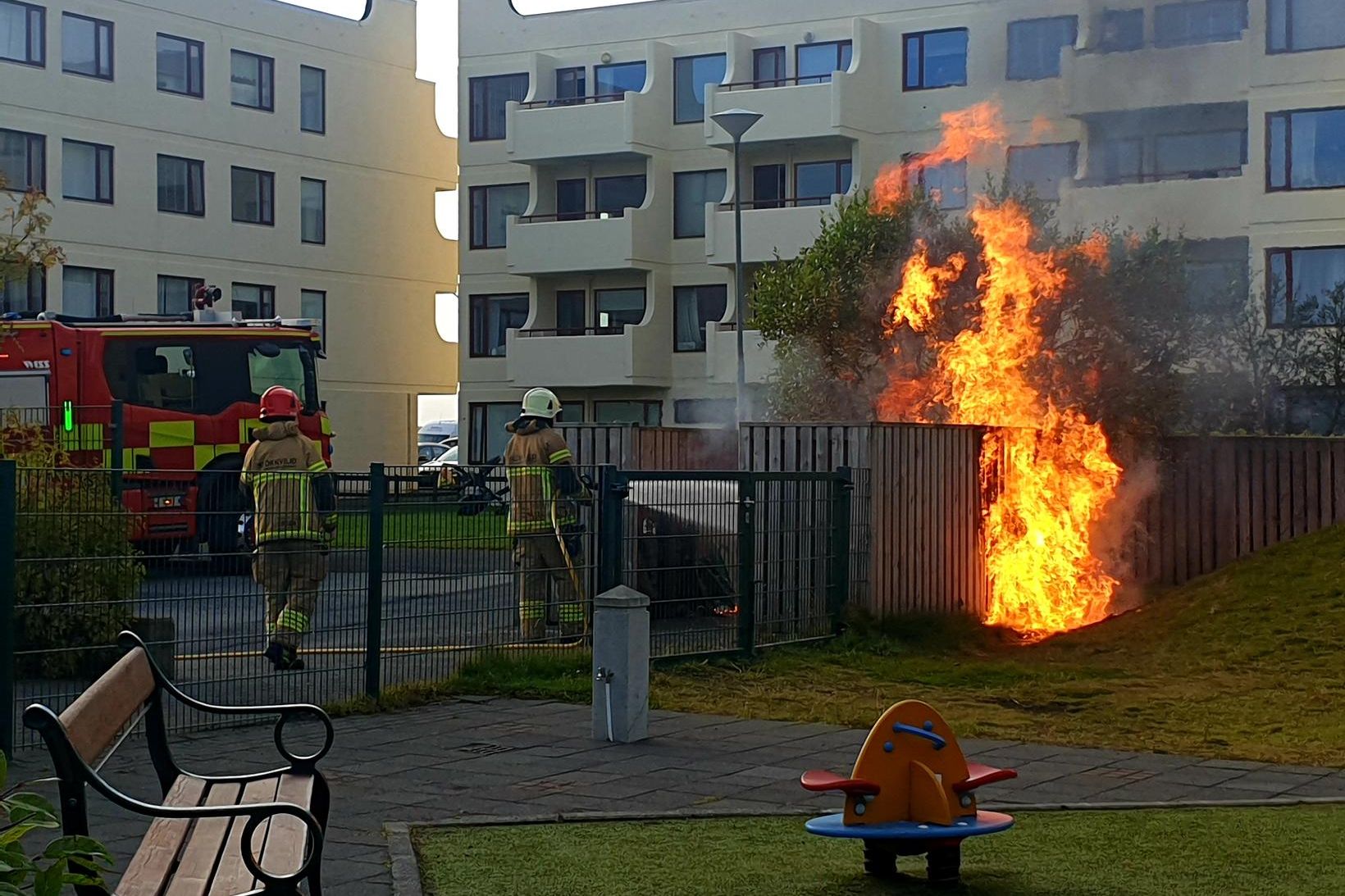 Slökkvistarf gekk vel við Grandaborg.