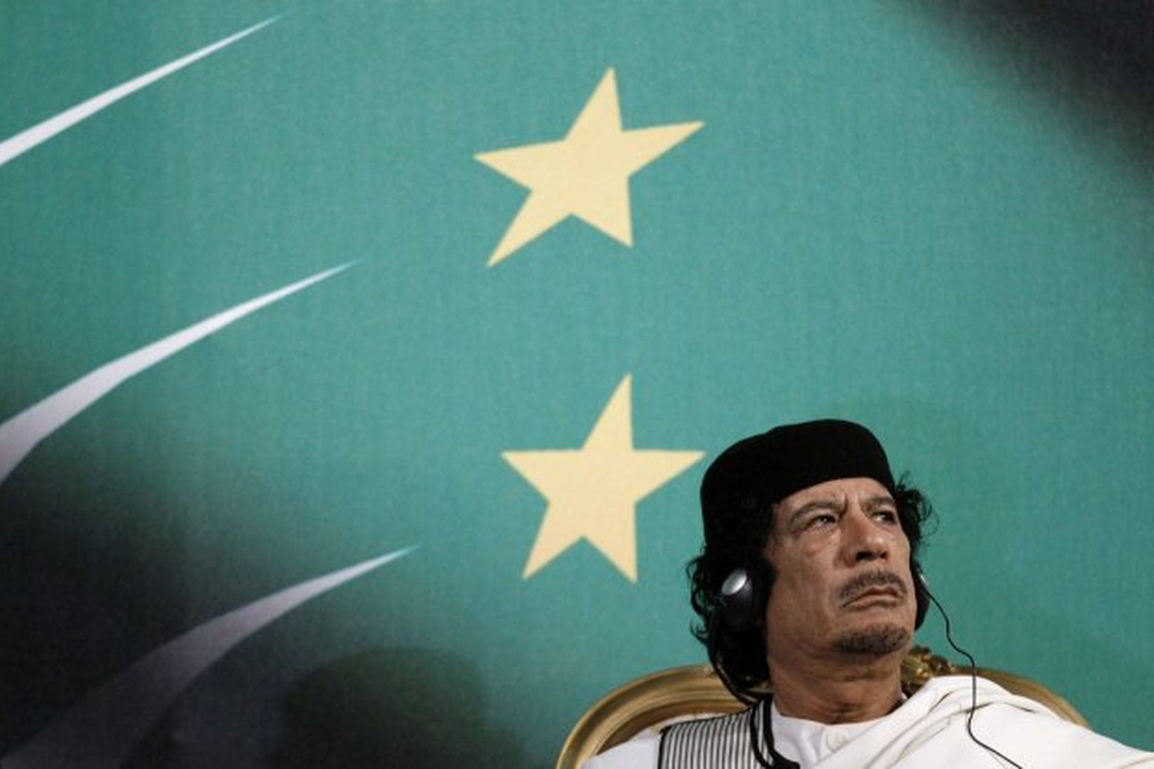 Múammar Gaddafi.